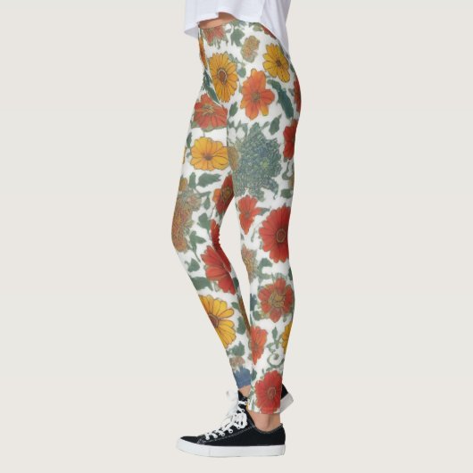 Alpine Fusion: Bayerisches Muster Leggings (Links)
