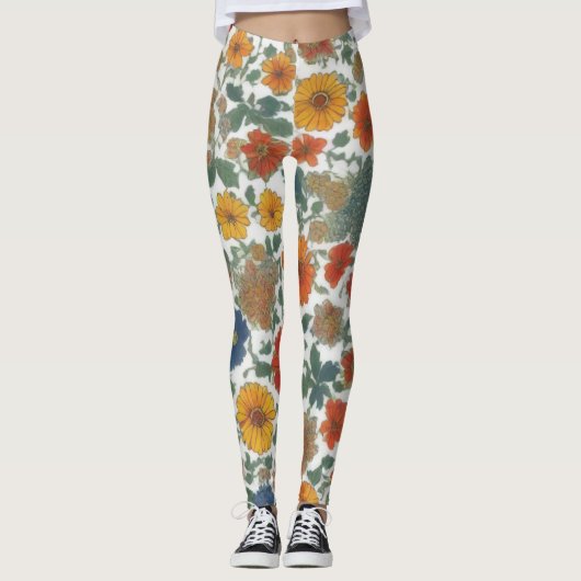 Alpine Fusion: Bayerisches Muster Leggings (Vorderseite)