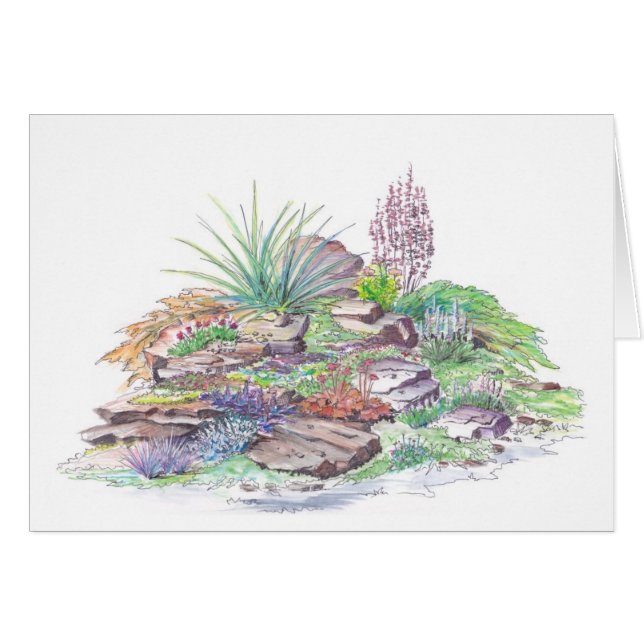 Alpine Garten-Landschaftsgestaltung (Vorderseite (Horizontal))