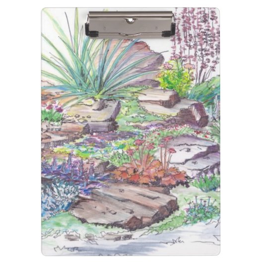 Alpine Garten-Landschaftsgestaltung Klemmbrett (Vorderseite)