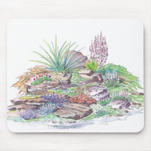 Alpine Garten-Landschaftsgestaltung Mousepad (Vorne)