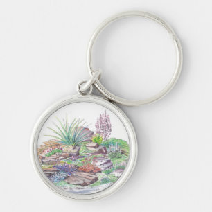 Alpine Garten-Landschaftsgestaltung Schlüsselanhänger