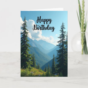 Alpine Geburtstags-Vista-Karte Karte