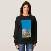Alpine Girl and Peter Japanese 80s Retro Anime Man Sweatshirt (Vorne ganz)