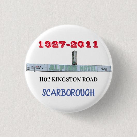 ALPINE HOTEL SCARBOROUGH BUTTON (Vorderseite)