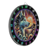 Alpine Husky Sunset Wall Dartscheibe (Vorderseite Links)