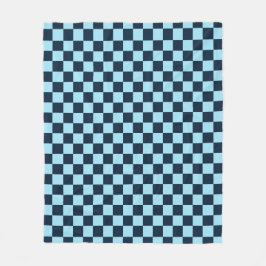 Alpine ice checkerboard pattern fleecedecke