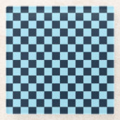 Alpine ice checkerboard pattern glasuntersetzer (Vorderseite)