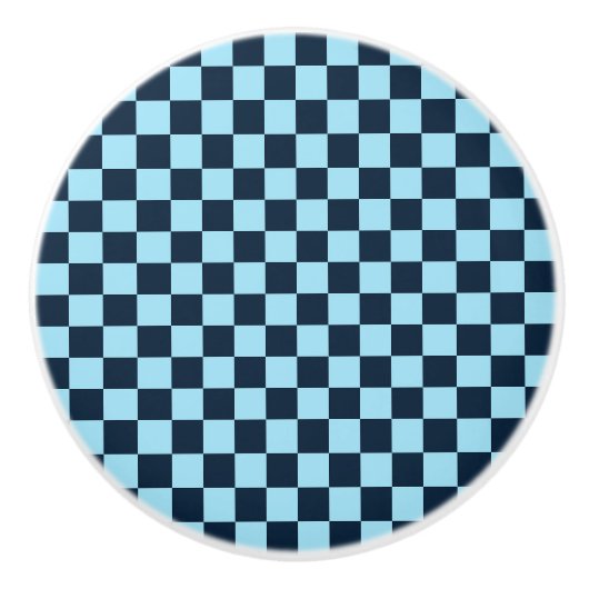 Alpine ice checkerboard pattern keramikknauf (Vorderseite)