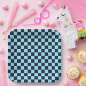 Alpine ice checkerboard pattern pappteller (Party)