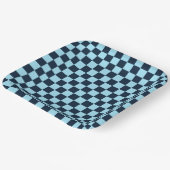 Alpine ice checkerboard pattern pappteller (Gewinkelt)