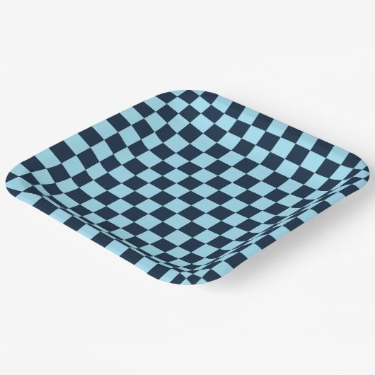 Alpine ice checkerboard pattern pappteller (Gewinkelt)