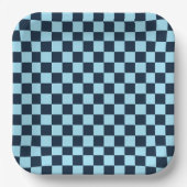 Alpine ice checkerboard pattern pappteller (Vorderseite)