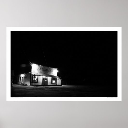 Alpine Inn (b&w) Poster (Vorne)