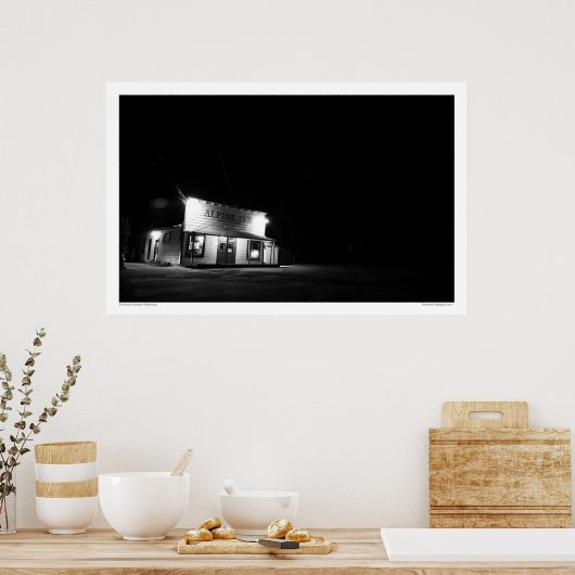 Alpine Inn (b&w) Poster (Küche)