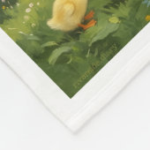 Alpine Kinder und Bauernhoftiere Fleece-Decke Fleecedecke (Ecke)
