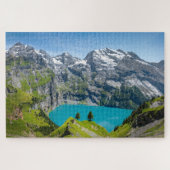 Alpine lake Oeschinensee in Switzerland Puzzle (Horizontal)