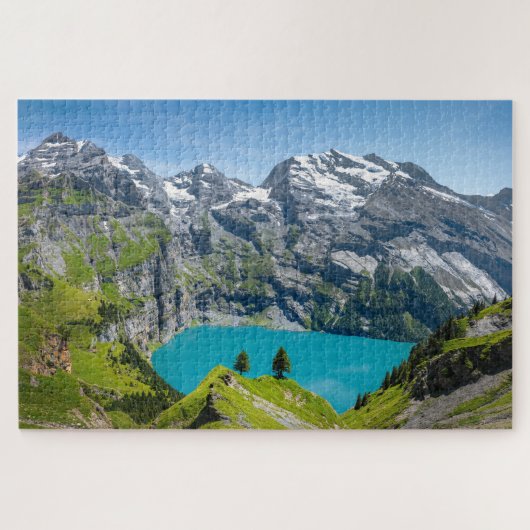 Alpine lake Oeschinensee in Switzerland Puzzle (Horizontal)
