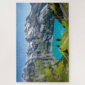 Alpine lake Oeschinensee in Switzerland Puzzle (Vertikal)