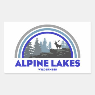 Alpine Lakes Wilderness Washington Regenbogenhirsc Rechteckiger Aufkleber