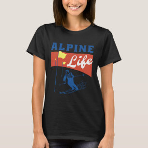 Alpine Life – Retro-Ski-Grafik für Wintersport T-Shirt