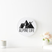 Alpine Life Runde Wanduhr (Zuhause)