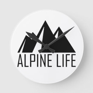 Alpine Life Runde Wanduhr