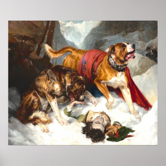 Alpine Mastiffs - Sir Edwin Landseer Kunst Poster (Vorne)