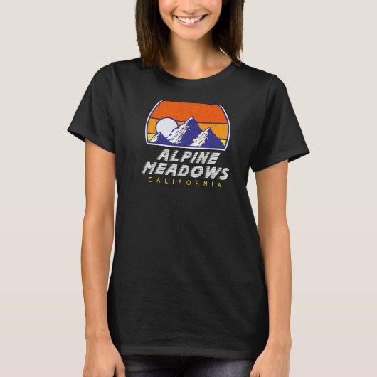 Alpine Meadows, California - USA Ski Resort BACK P T-Shirt (Vorderseite)