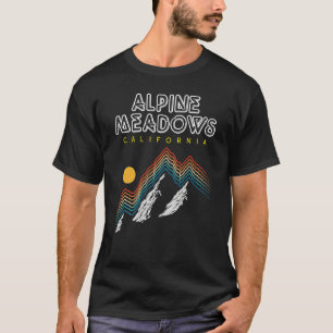 Alpine Meadows, Kalifornien - USA Skigebiet - RÜCK T-Shirt