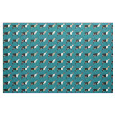 Alpine Milchziegen auf Aquamarinen Stoff (Fat Quarter (45,7 x 55,9 cm))