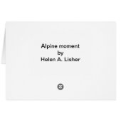 Alpine Moment Art Card (Rückseite Horizontal)