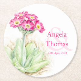 Alpine Primula Ping Green Hochzeit Untersetzer