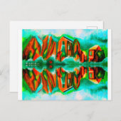 Alpine Reflektionskunst Postkarte (Vorne/Hinten)