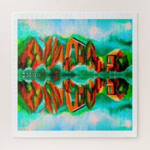 Alpine Reflektionskunst Puzzle