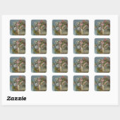 Alpine Rose in einer Windows Box - Andreas Lach Quadratischer Aufkleber (Blatt)