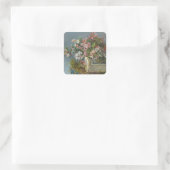 Alpine Rose in einer Windows Box - Andreas Lach Quadratischer Aufkleber (Tasche)