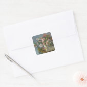 Alpine Rose in einer Windows Box - Andreas Lach Quadratischer Aufkleber (Umschlag)