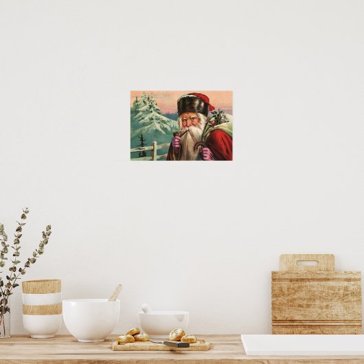 Alpine Santa Poster (Küche)