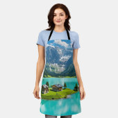 "Alpine Serenity Meets Kitchen Chic" Schürze (Getragen)