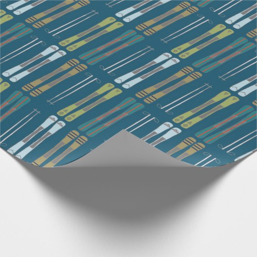 Alpine Ski Gift Wrap Geschenkpapier (Ecke)