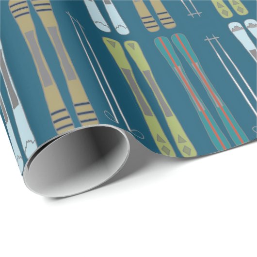 Alpine Ski Gift Wrap Geschenkpapier (Rolleneckpunkt)