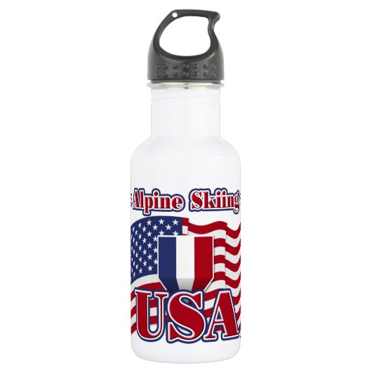Alpine Ski USA Trinkflasche (Vorderseite)