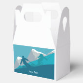 Alpine Skiern auf dem Snowy Mountain Personalisier Geschenkschachtel (Geöffnet)