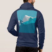 Alpine Skiern Skifahren Navy Blau Hoodie (Rückseite)