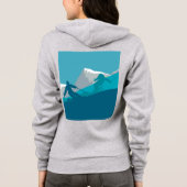 Alpine Skiern Skifahren Pale Gray Hoodie (Rückseite)