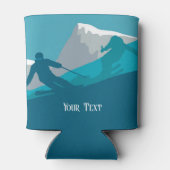 Alpine Skiern Skifahren Personalisiert Dosenkühler (Rückseite)