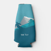 Alpine Skiern Skifahren Personalisiert Flaschenkühler (Vorderseite)