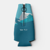 Alpine Skiern Skifahren Personalisiert Flaschenkühler (Rückseite)