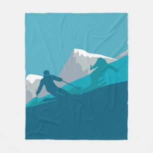 Alpine Skiers Bergwandern im Val Piora Fleecedecke